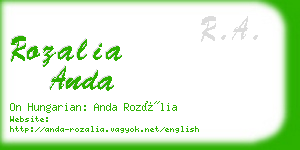 rozalia anda business card